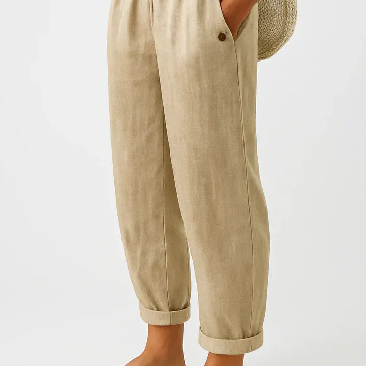 Sharona - Timeless Linen-Cotton Trousers