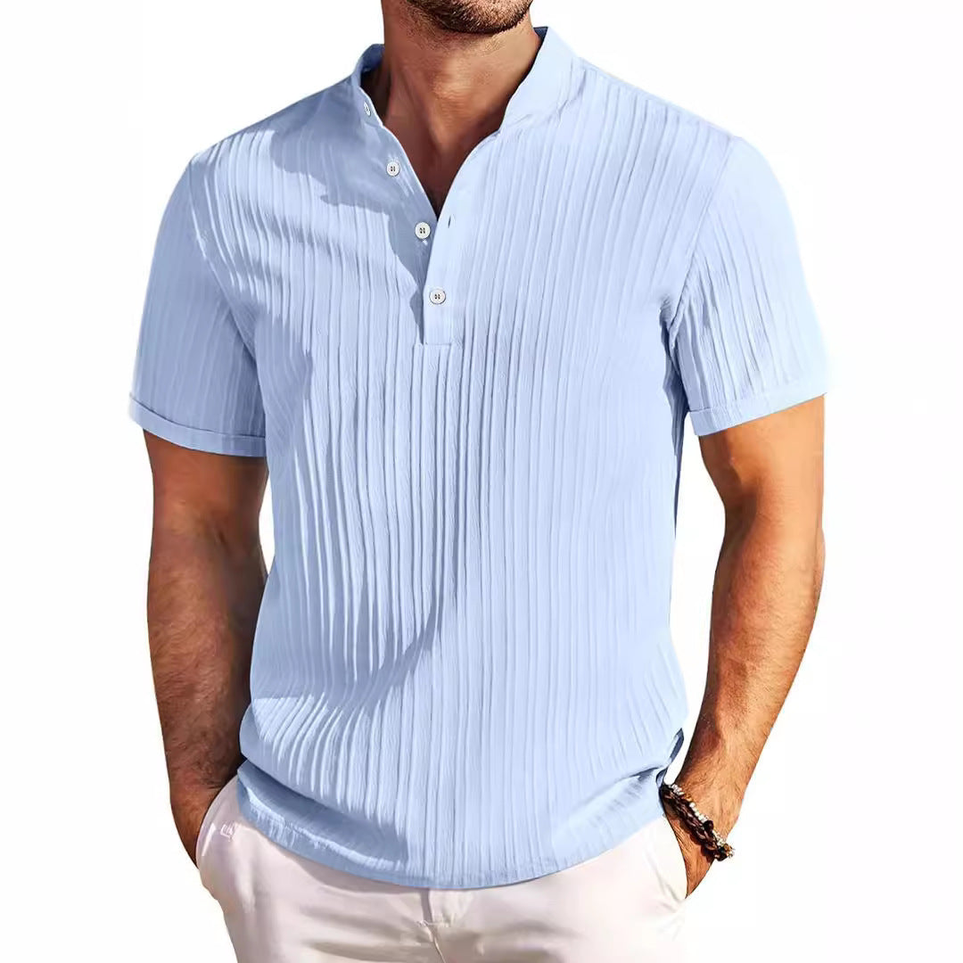 Nick™ - Retro Striped Linen Shirt