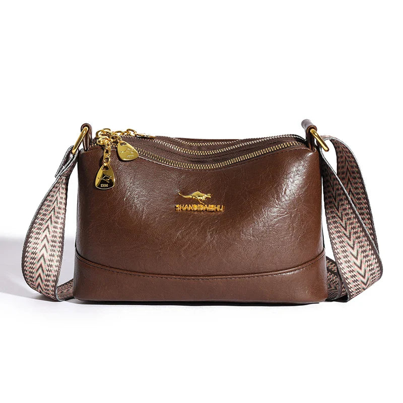 Afra - Refined Leather Shoulder Bag