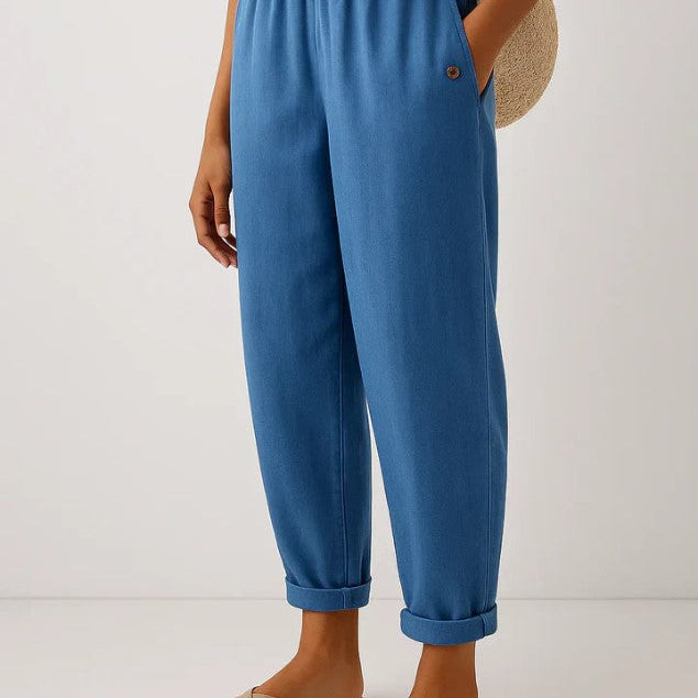 Sharona - Timeless Linen-Cotton Trousers