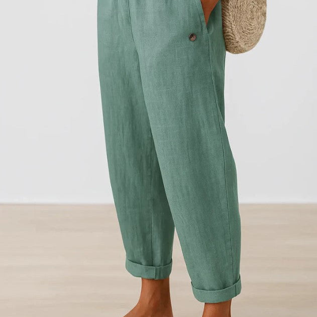 Sharona - Timeless Linen-Cotton Trousers