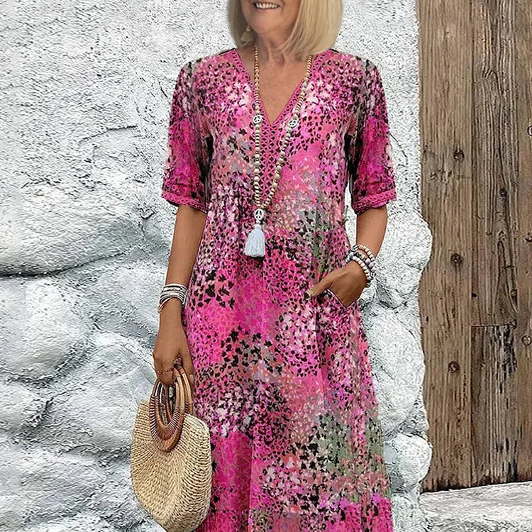 Claudia - Vibrant Mid Length Dress