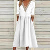 Fabia - Lace Collar Mid-Length Dress