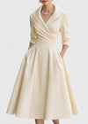Anna - Elegant Shimmer Midi Dress