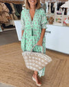Melody - Chic Floral V-Neck Dress
