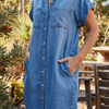 Lise - Casual Denim Print Dress