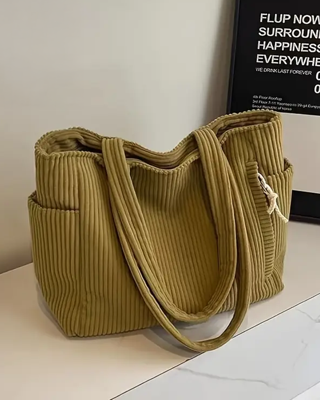 Dorine - Soft Everyday Tote Bag with Rope Detail