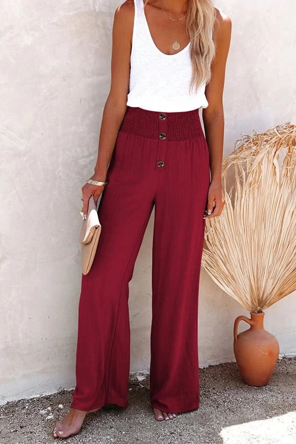 Alvina - Breezy High-Waist Pants