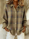 Divina - Cloud-Soft Plaid Button-Up