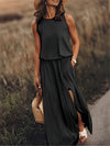Myrle - Elegant Side Split Sleeveless Dress