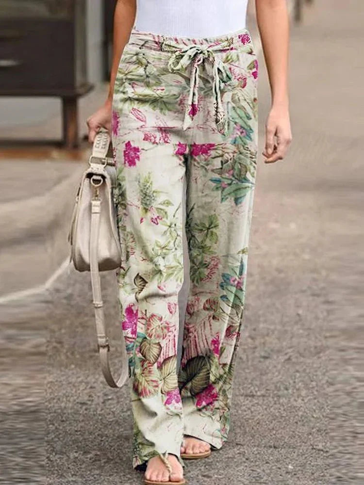 Elara - Effortless Floral Pants