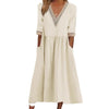 Fabia - Lace Collar Mid-Length Dress