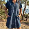 Lise - Casual Denim Print Dress