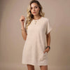 Isadore - Elegant Contour Midi Dress