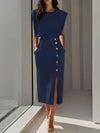 Whitney - Midi Dress with Side Slit