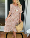 Pink - Sable Short-Sleeve Midi Dress