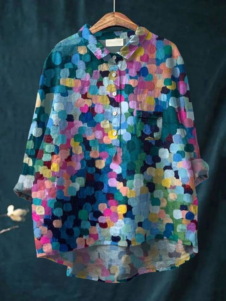 Grace - Colourful Dot Print Shirt