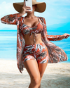 Bali - High-Waist Bikini Set with Cover-Up