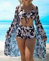 Bali - High-Waist Bikini Set with Cover-Up