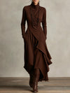 Arielle - Vintage Asymmetrical Turtleneck Dress