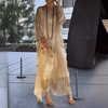 Kyra - Marble Print Chiffon Maxi Dress