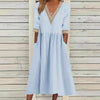 Fabia - Lace Collar Mid-Length Dress