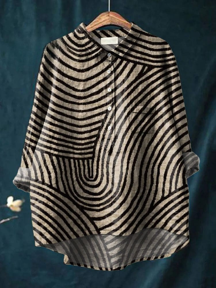 Bobbi - Abstract Stripe Shirt