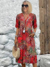 Claudia - Vibrant Mid Length Dress