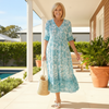 Janet - Elegant Floral Dress with V-Neck